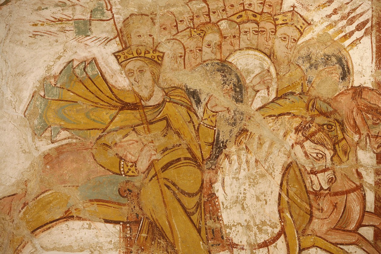 Saint-Savin abbey painting: kings attacked by Abraham and his followers, Saint-Savin-sur-Gartempe, France 作者 不明
