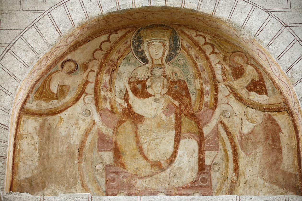 Saint-Savin abbey tympanum : Virgin and child, Saint-Savin-sur-Gartempe, France 作者 不明