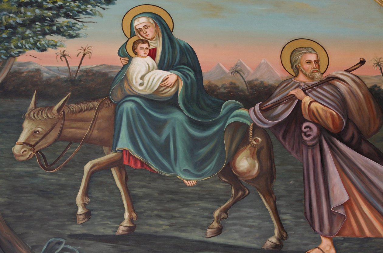 Saint Anthony coptic church painting : the flight to Egypt, Jerusalem, Israel 作者 不明