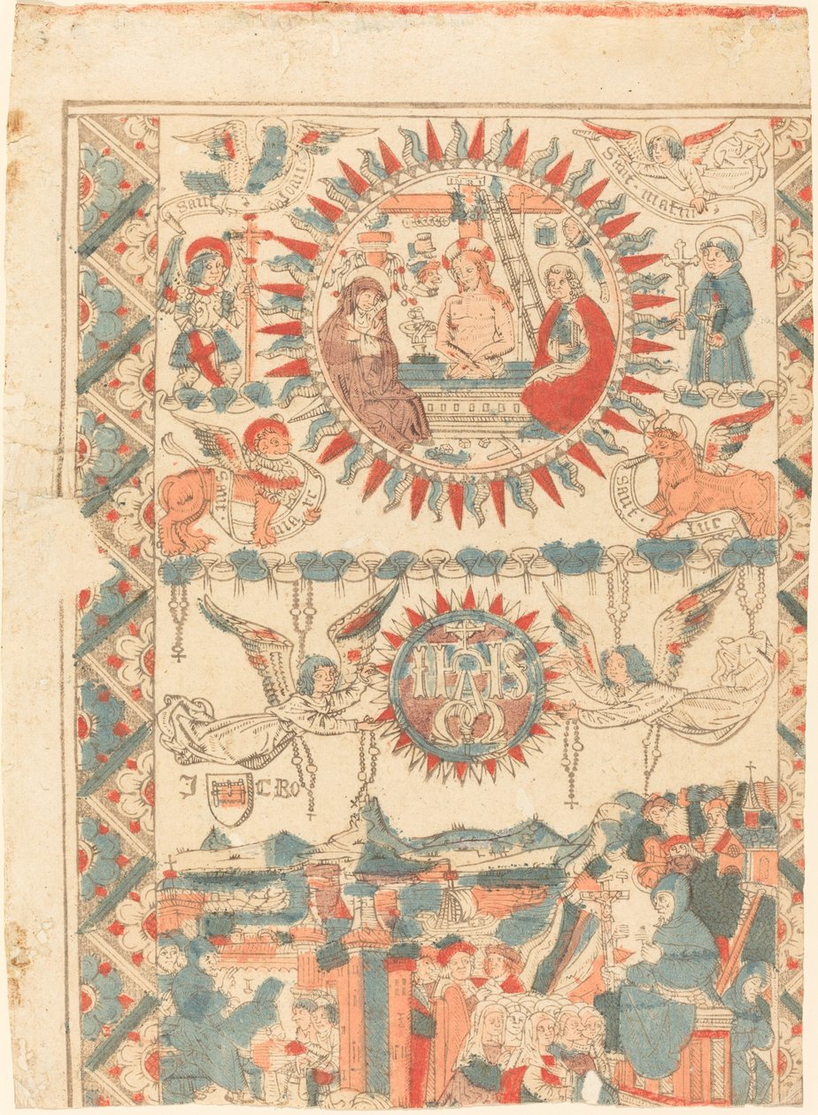 1480-1490年，圣文德抵达里昂并在那里传教。 作者 不明