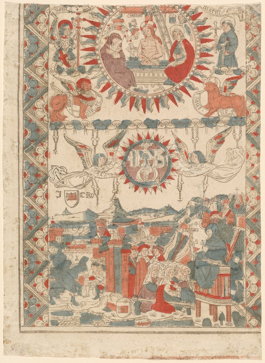 1480-1490年，圣文德抵达里昂并在那里传教。 作者 不明
