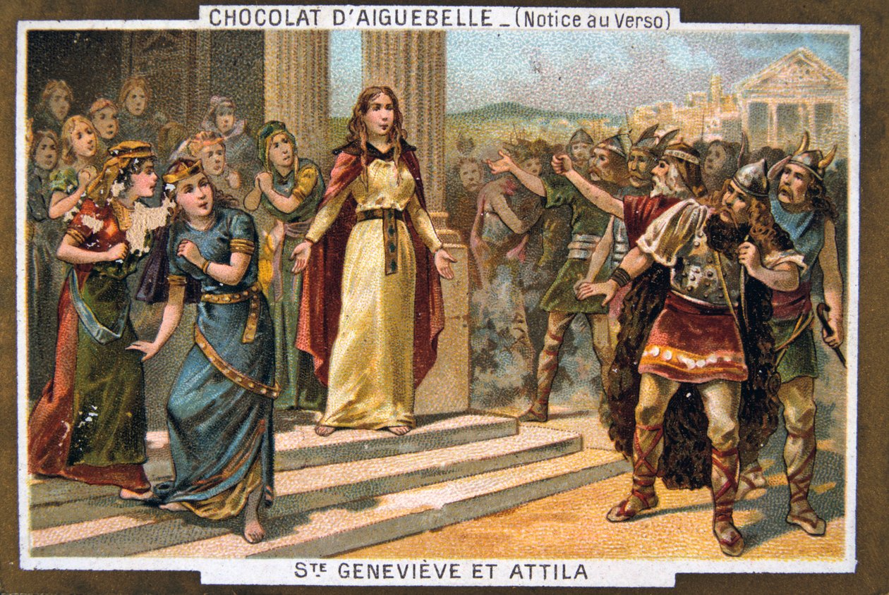圣吉纳维芙（Saint Genevieve）和阿提拉（Attila），约建于公元451年 作者 不明