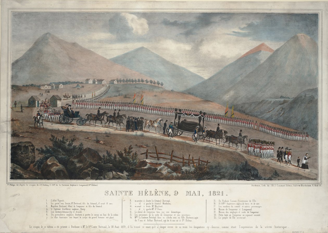 圣海伦娜（Saint Helena），1821年5月9日，1839年 作者 不明