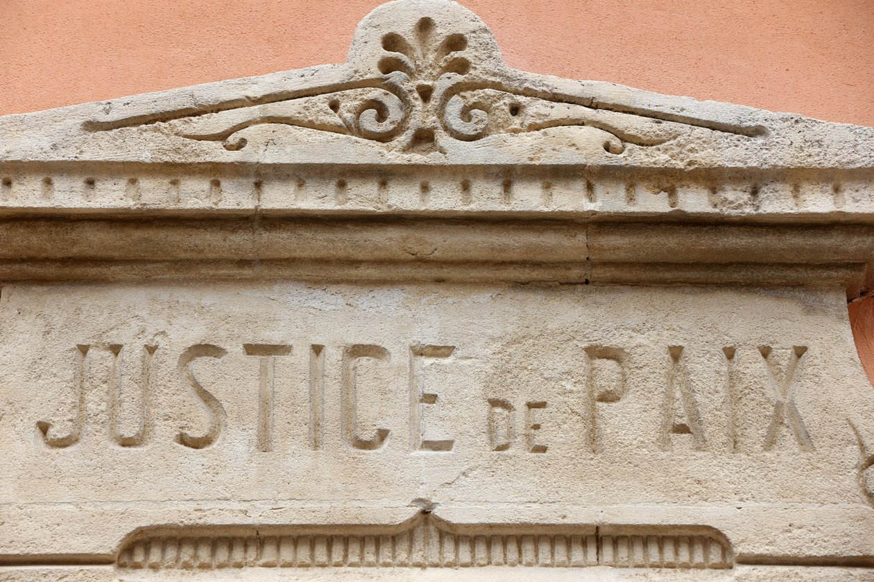 Saint Tropez, city hall. Justice and peace, Saint-Tropez, France 作者 不明