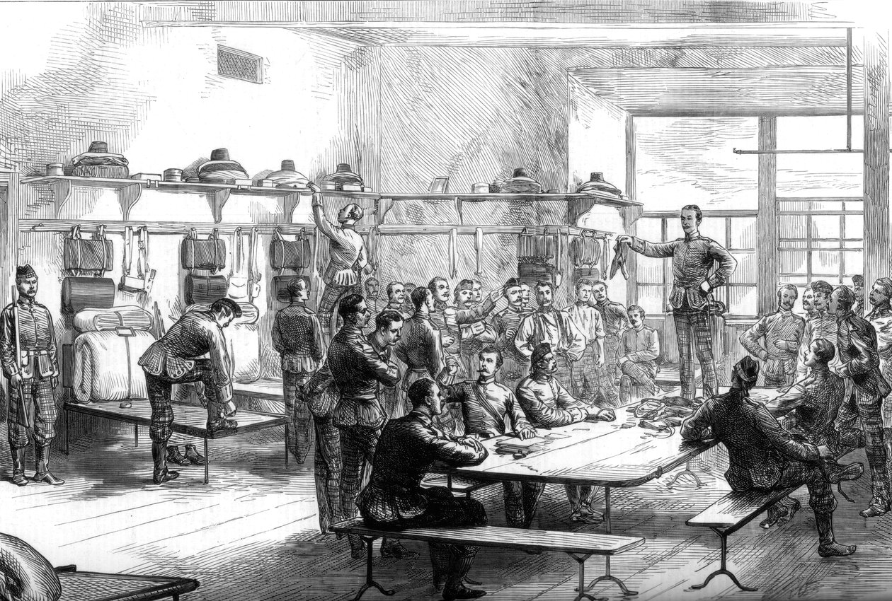 1875年在军营中出售逃兵装备 作者 不明