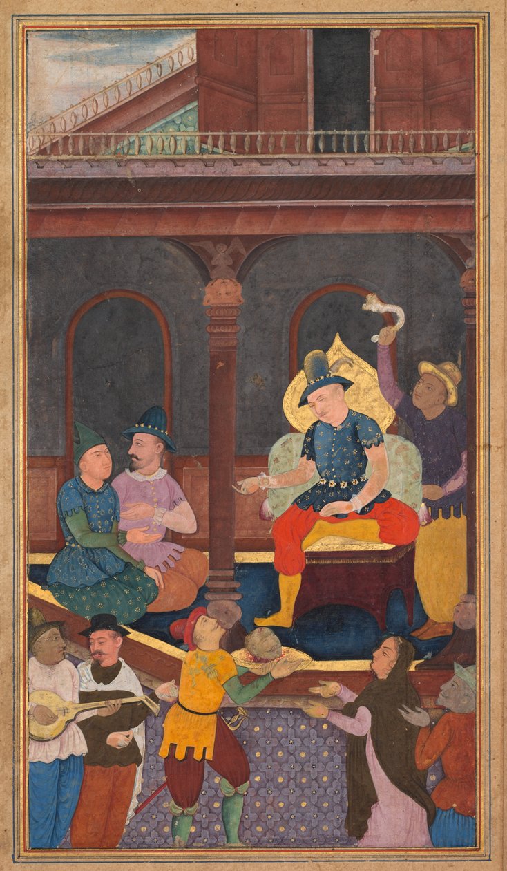 莎乐美（Salome）从圣洁的镜子上领受浸信会的约翰浸在盘子上，1602-1604年。 作者 不明