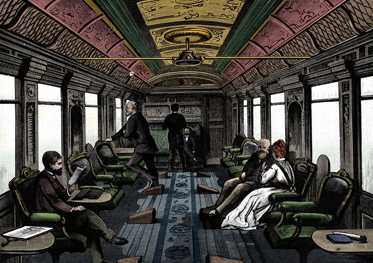 东方快车上的四门轿车，c1895 作者 不明