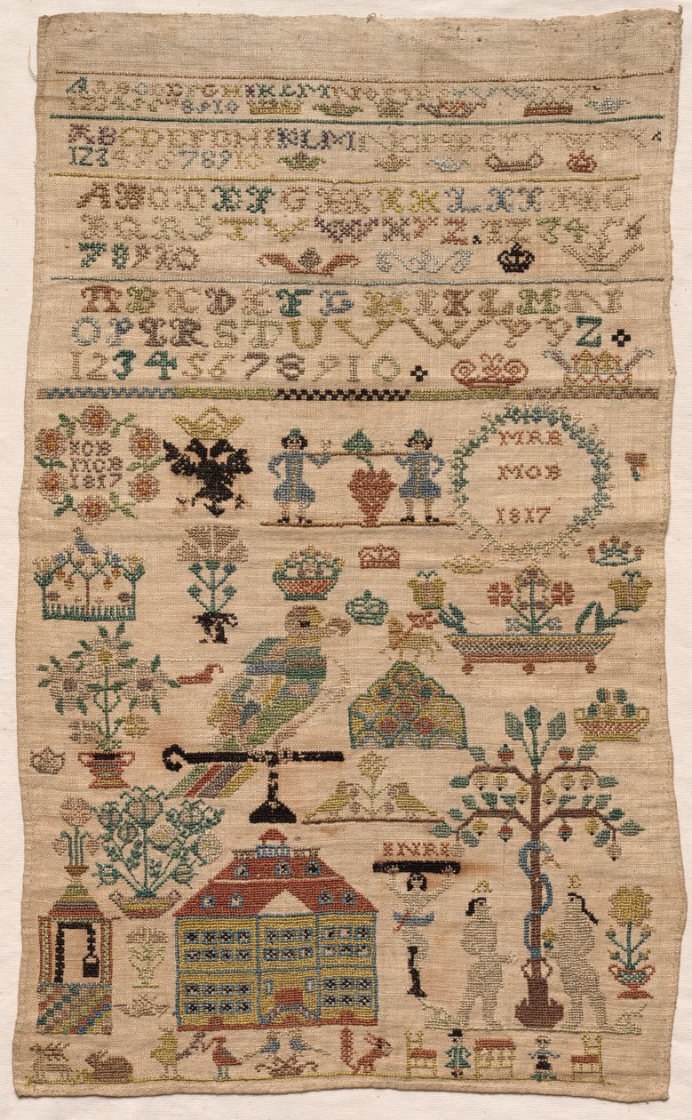 采样器片段，1817年。 作者 不明