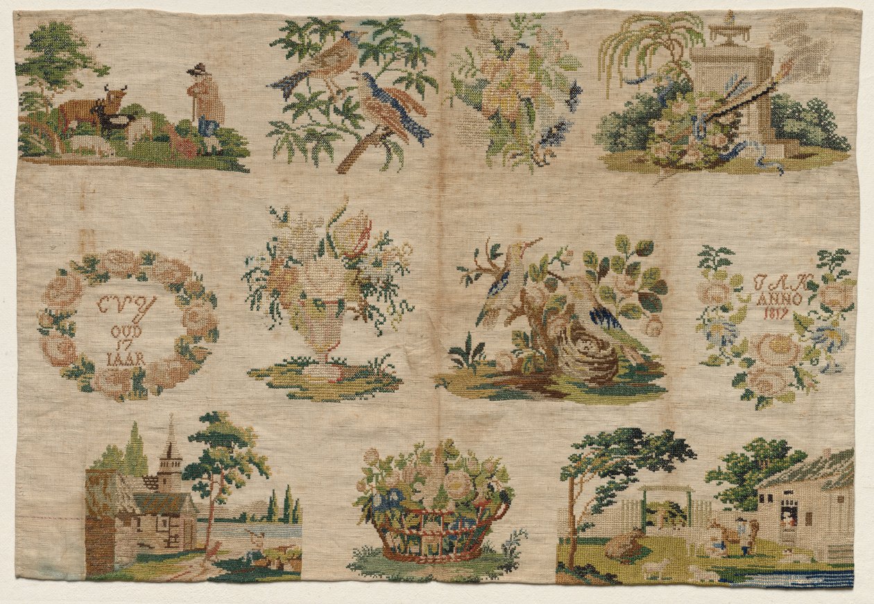 采样器片段，1819年。 作者 不明