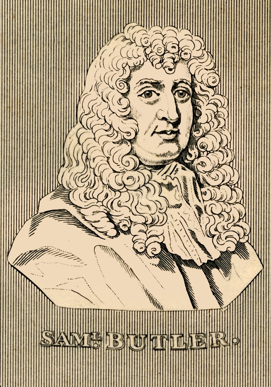 塞缪尔·巴特勒（Samuel Butler），1613-1680年，1830年。 作者 不明