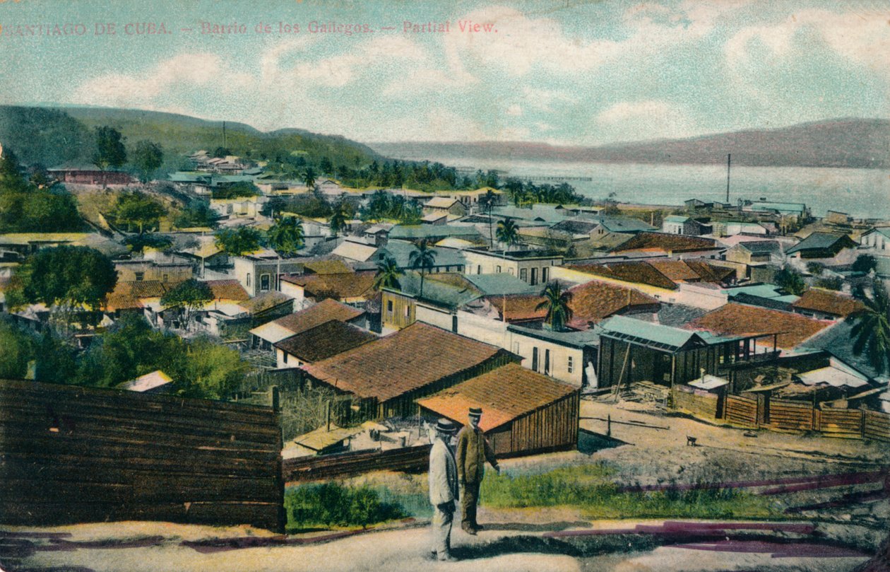 圣地亚哥·德·古巴。 -Los Gailegos街区。 -部分视图，c1910 作者 不明