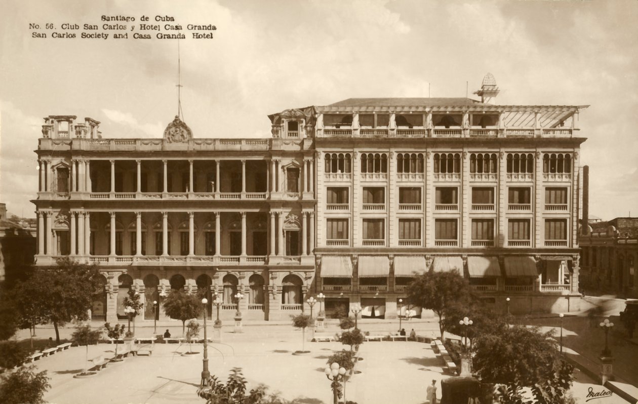 古巴圣地亚哥-圣卡洛斯协会和卡萨格兰达酒店，建于1920年代。 作者 不明