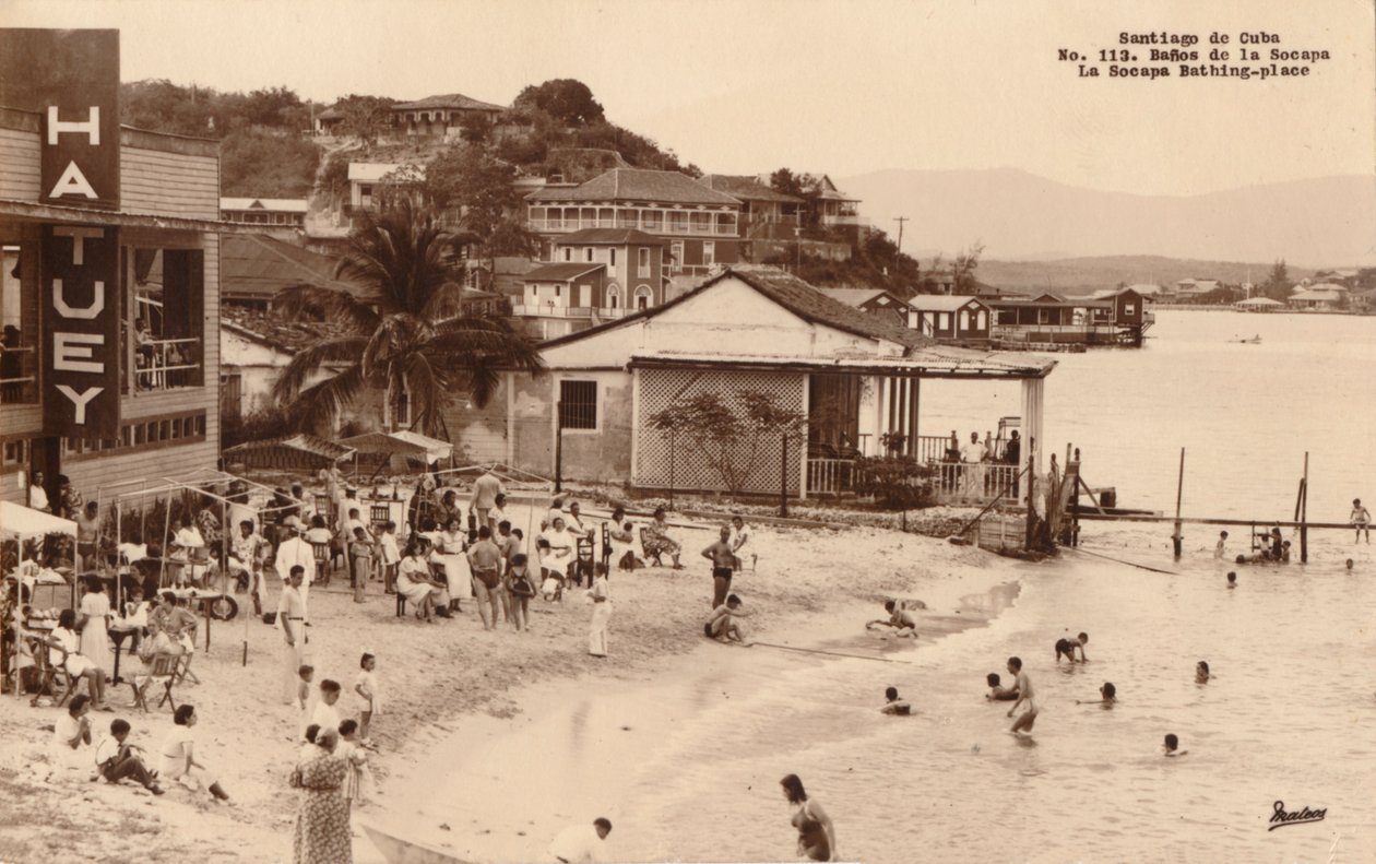 古巴圣地亚哥古巴拉索卡帕浴场，1900年代 作者 不明