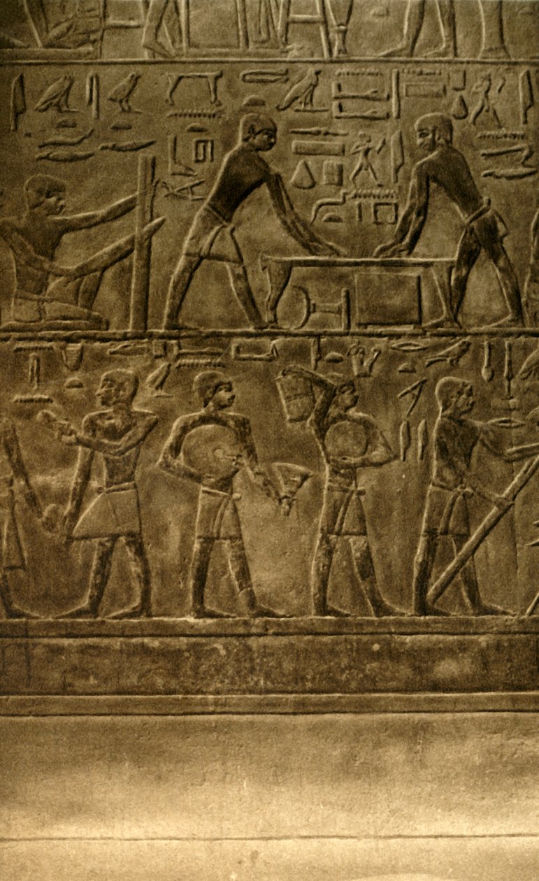 萨卡拉（Saqqara）-Ti壁画之墓，c1918-c1939。 作者 不明