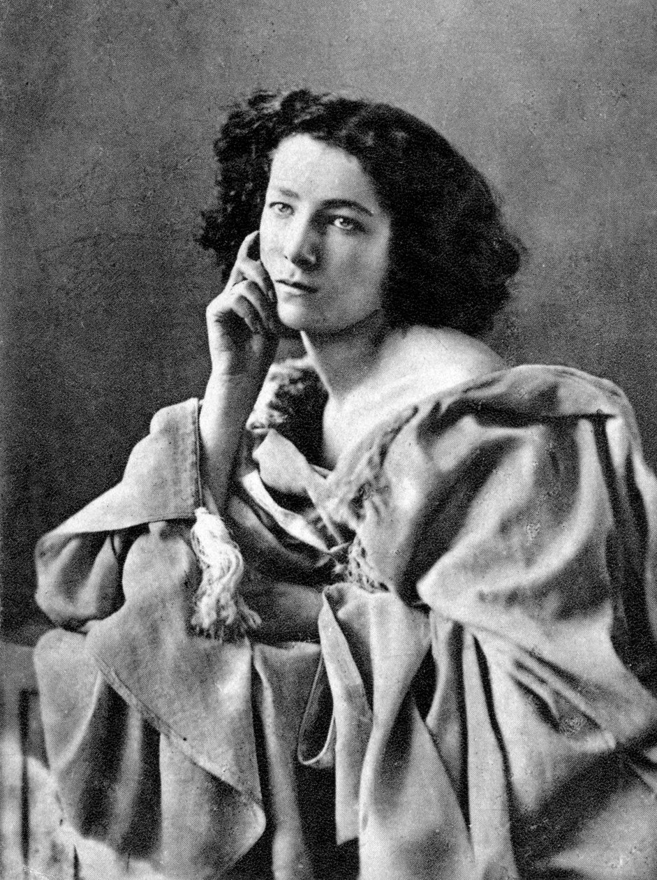 莎拉·伯恩哈特（Sarah Bernhardt），法国女演员，1869年 作者 不明