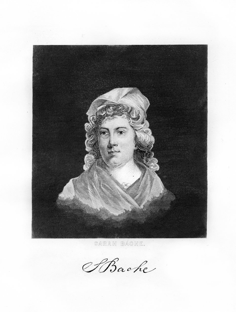 萨拉·富兰克林·巴奇（Sarah Franklin Bache），美国革命战争爱国者，1872年 作者 不明