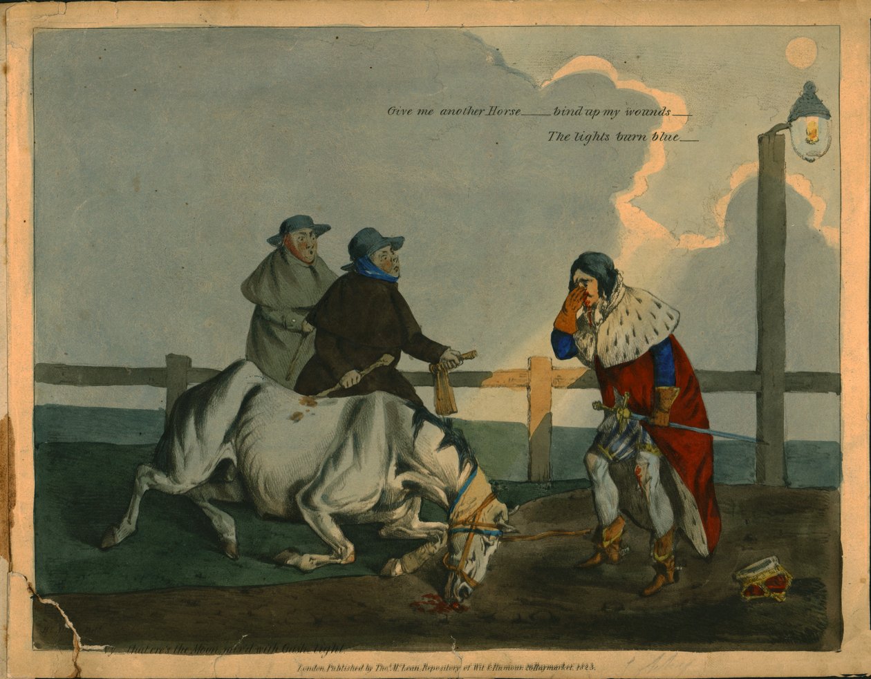理查德三世国王的讽刺漫画，c1823。 作者 不明