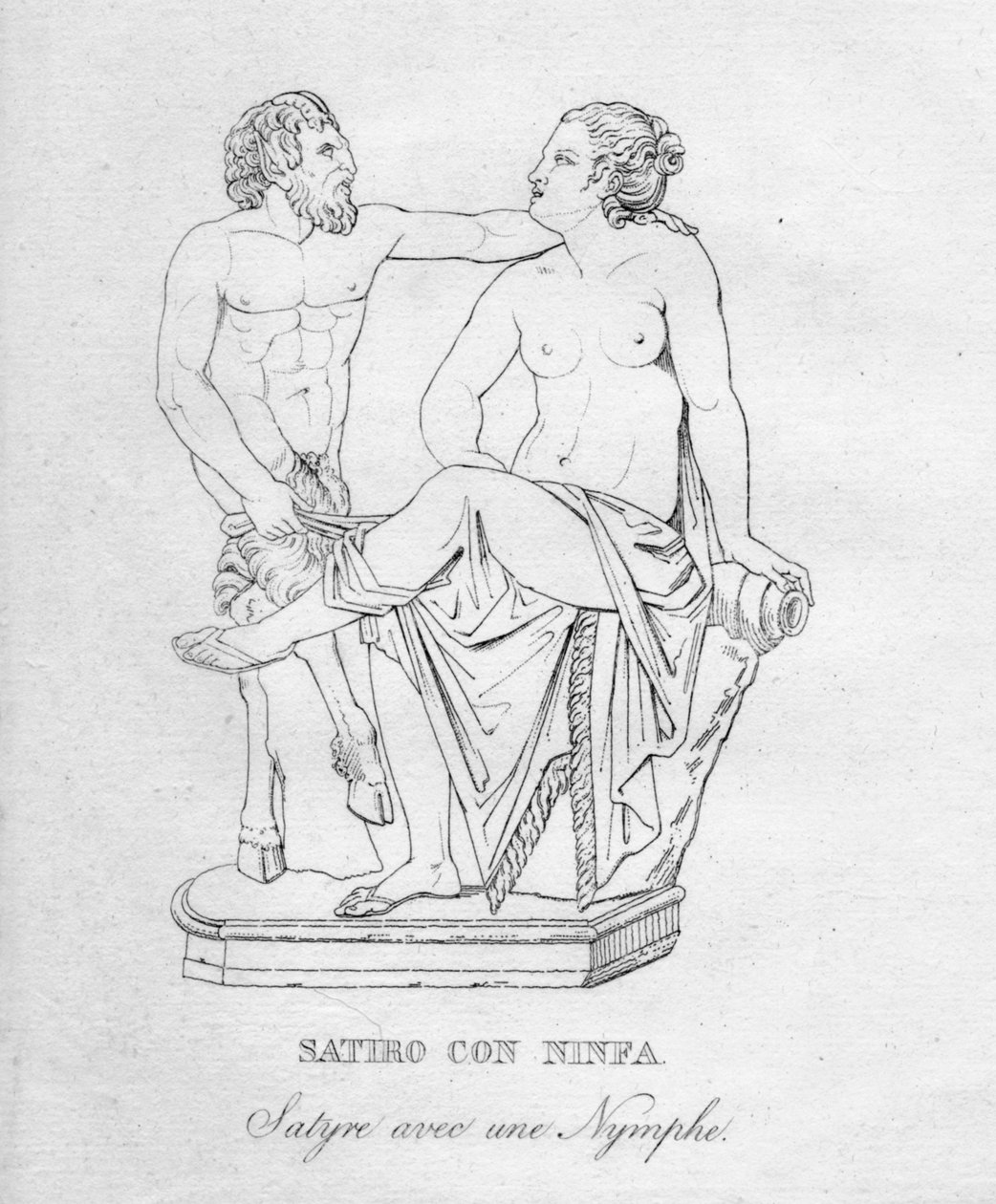 Satiro Con Ninfa Satyr若虫，c1850 作者 不明