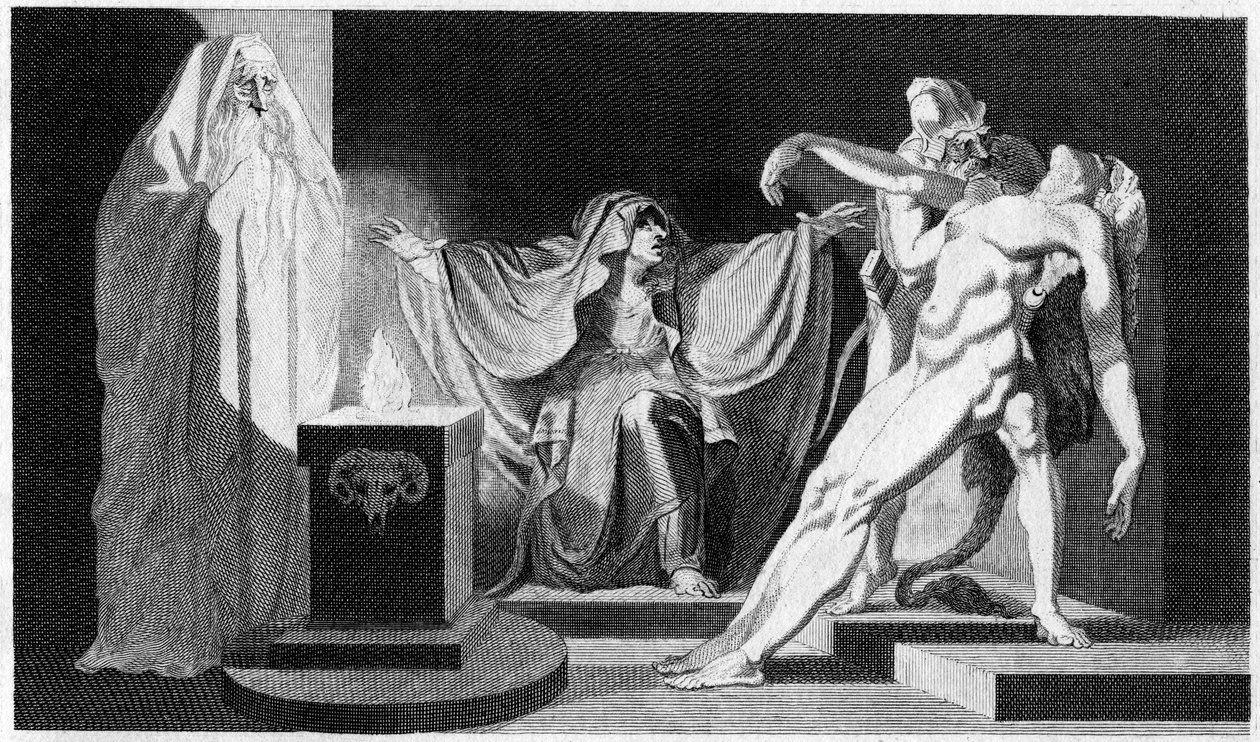 扫罗和恩多女巫，1792年 作者 不明