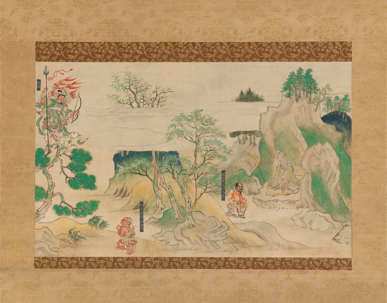 神奥寺传说图解》中的场景 神奥寺恩赐明信片，14世纪初。 作者 不明