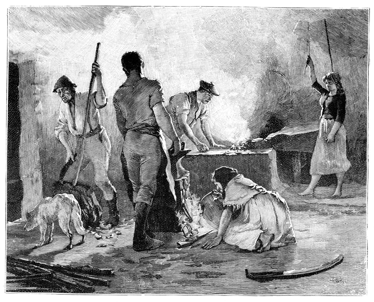 1848年的年轻爱尔兰叛乱的场景1900年 作者 不明