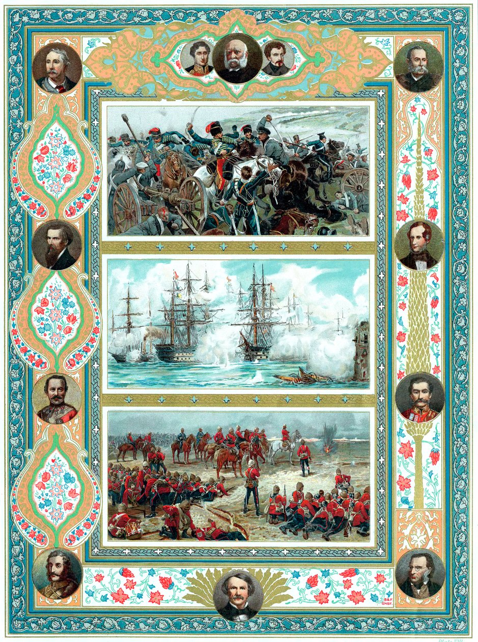 英国军事交战的场景，约1887年 作者 不明