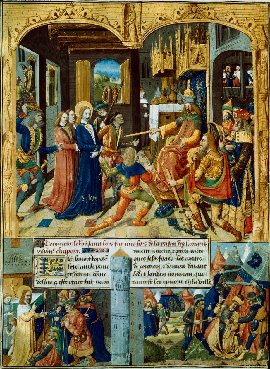 十五世纪1248-1254年第七次十字军东征的场景 作者 不明