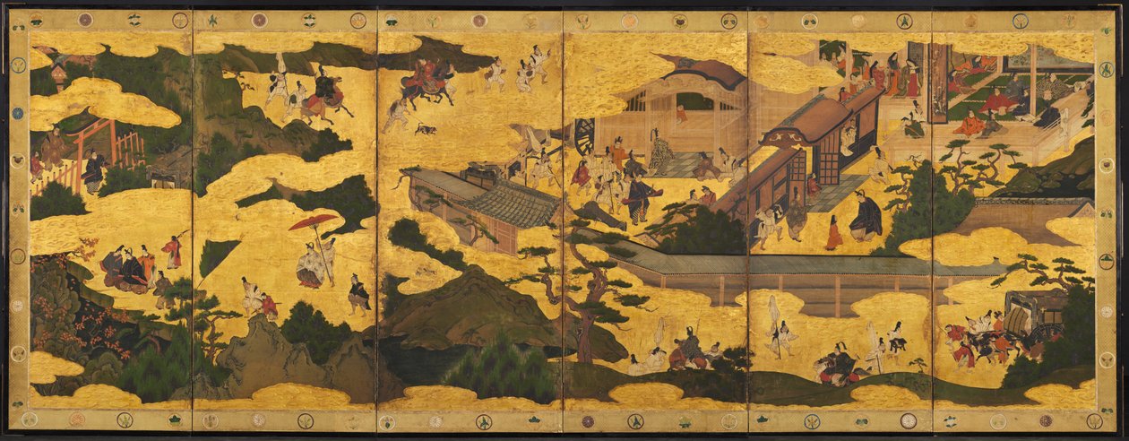 伊势传说的场景，1600年代中期。 作者 不明