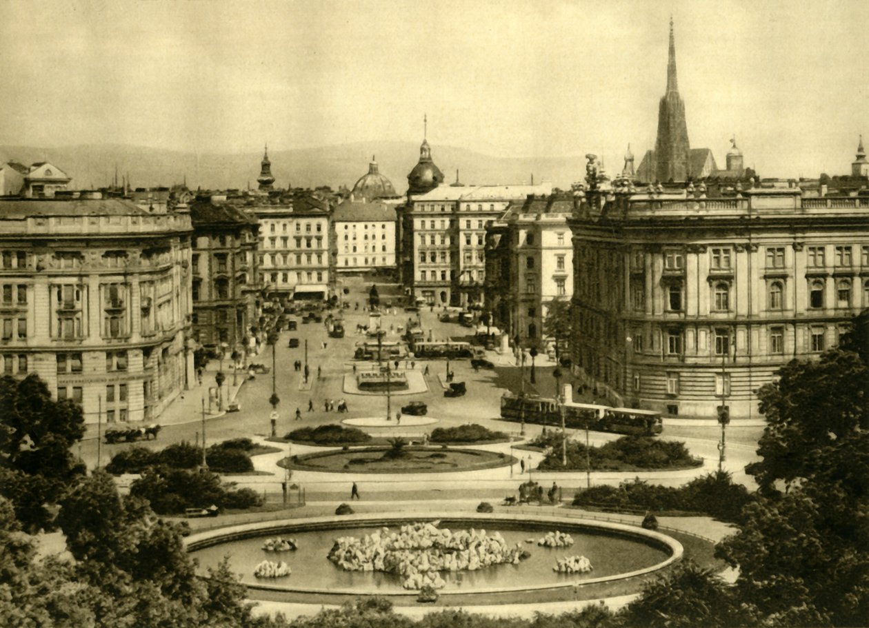 Schwarzenbergplatz，维也纳，奥地利，c1935年。 作者 不明