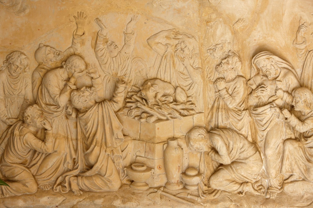 Sculpture depicting the priests of Baal (Ba