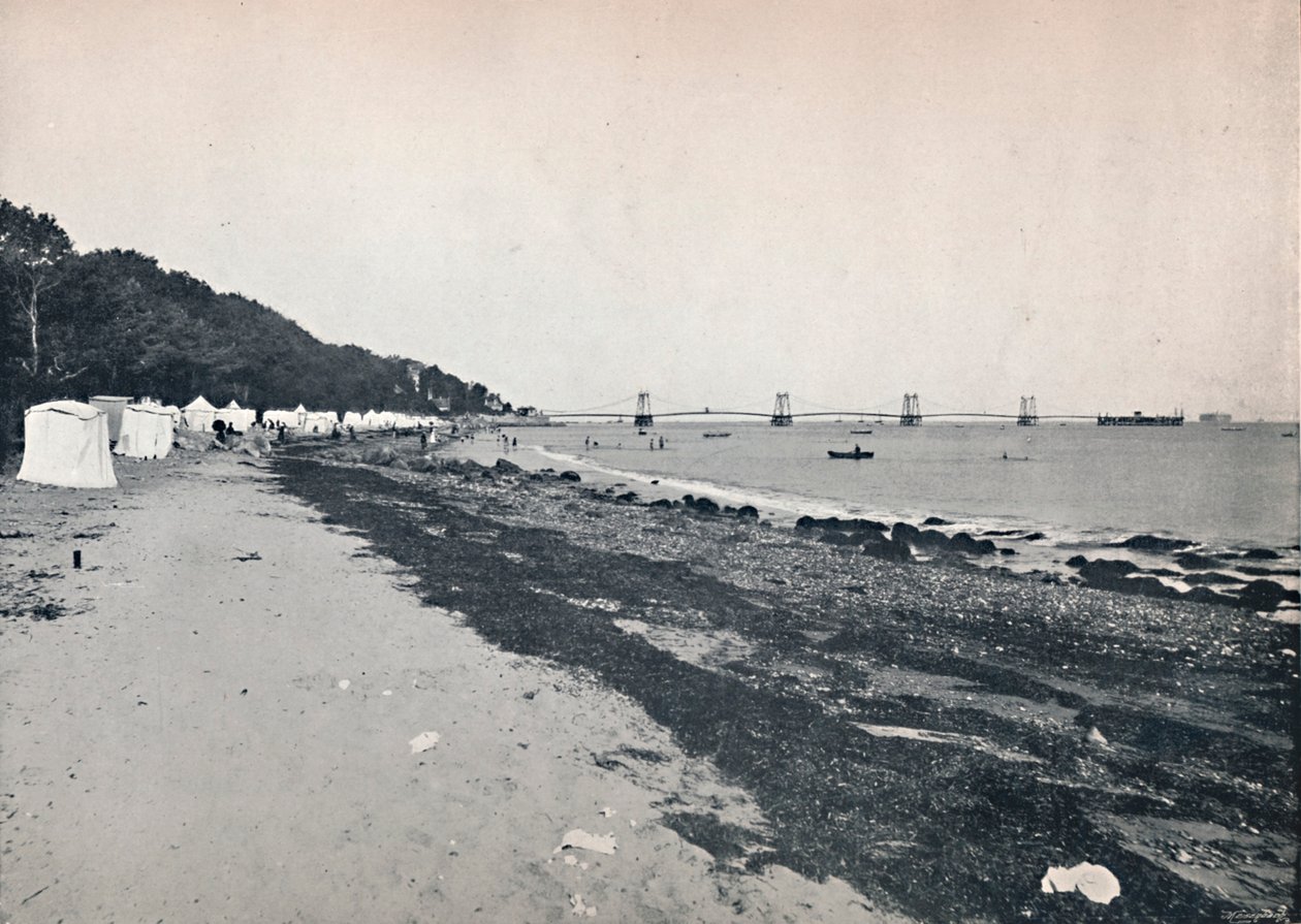 海景-海水浴场和悬浮码头，1895年 作者 不明