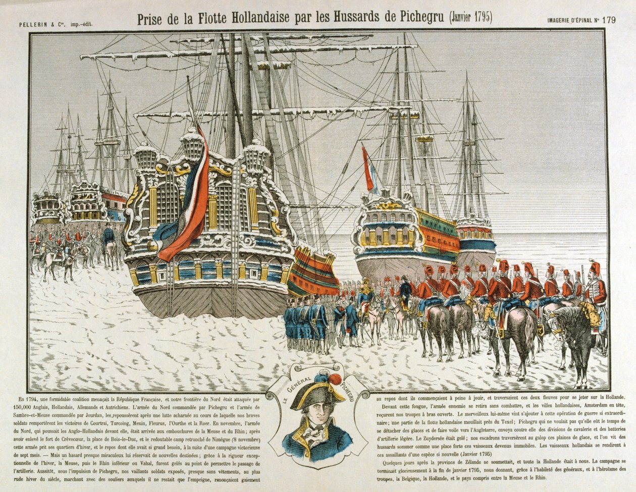 19世纪1795年1月，比克格鲁（Pichegru）部队占领了荷兰舰队 作者 不明