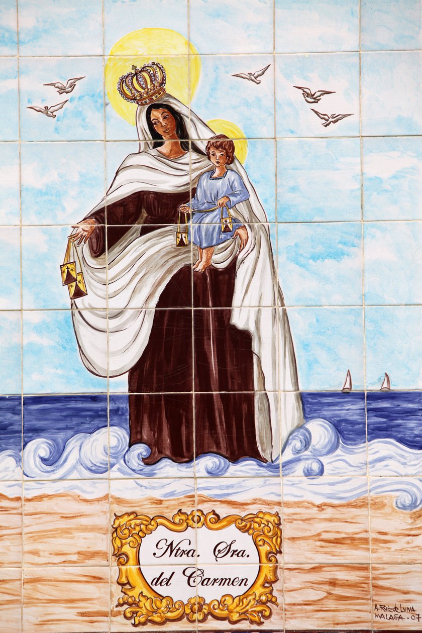 Senora del Carmen 瓷砖马赛克面板 Malagaææ æEspagne 作者 不明