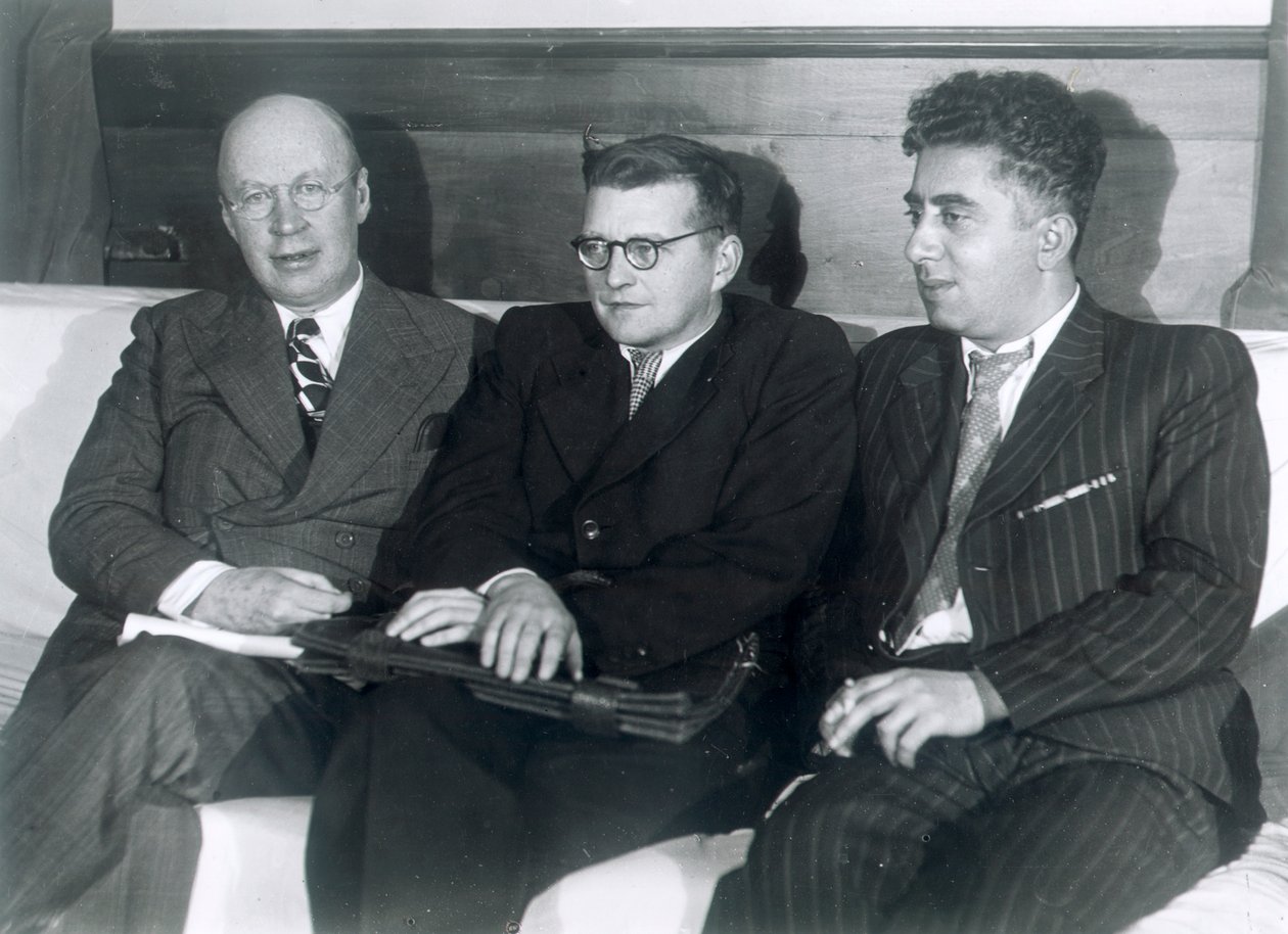 Sergei Prokofiev，Dmitri Shostakovich和Aram Khachaturian，俄罗斯作曲家，1945年 作者 不明