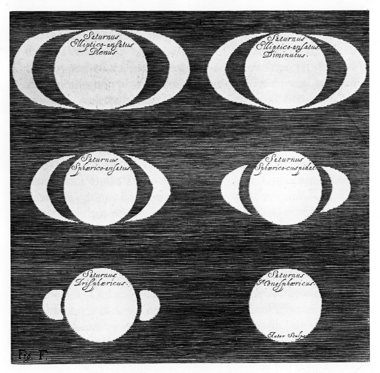 土星行星的观测资料系列，1656年 作者 不明
