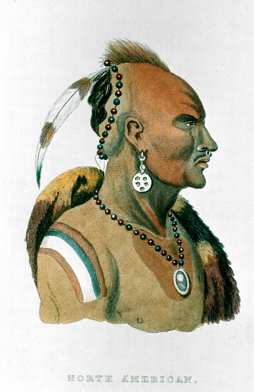 塞维西辛，爱荷华州印第安人酋长，北美平原印第安人，1837年 作者 不明