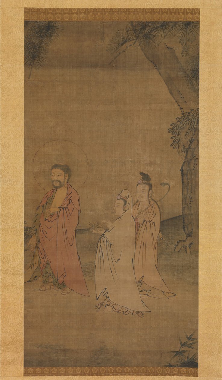 释迦牟尼从山上下来，13世纪末至14世纪初。 作者 不明