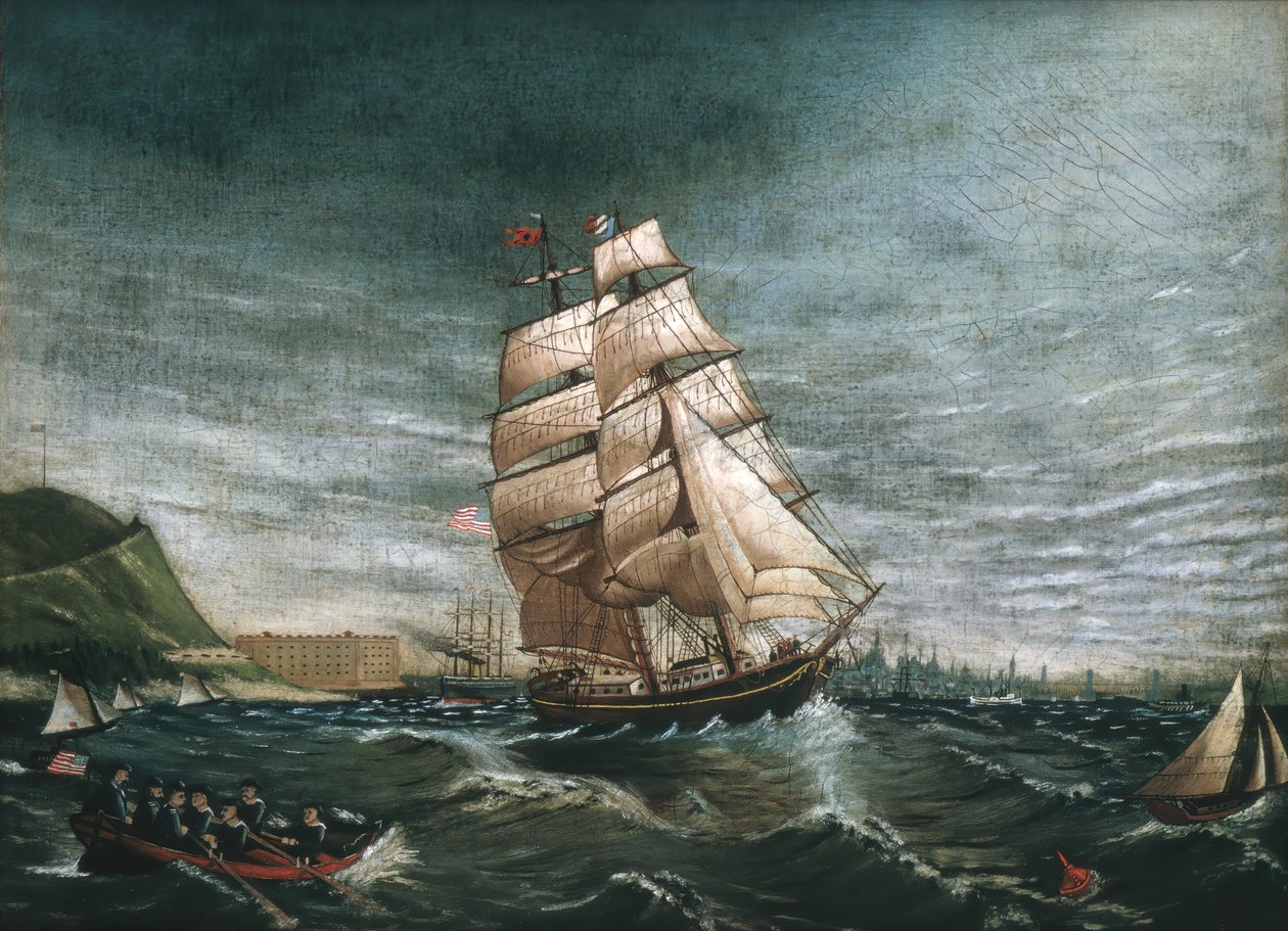 约在纽约港发货1890年。 作者 不明