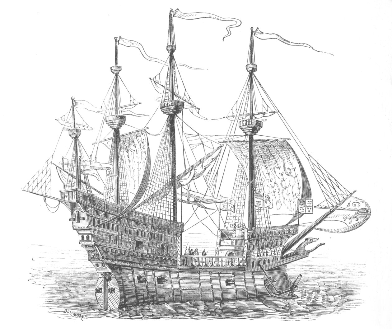 亨利八世的船，c1880 作者 不明