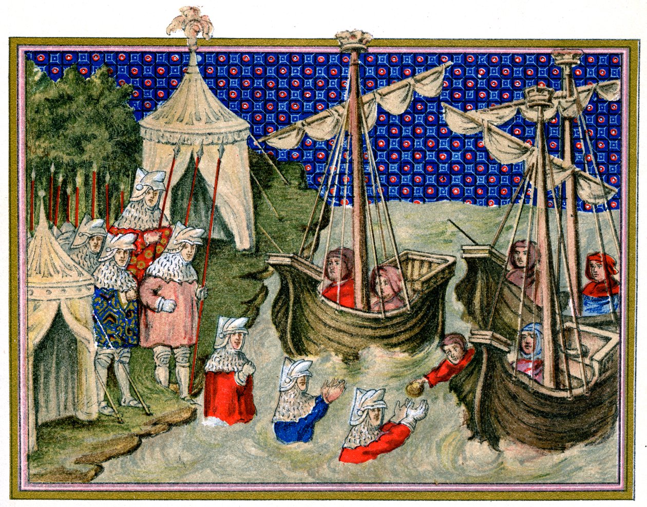1399年，爱尔兰，理查德二世（Richard IIs）战役将船只运送到英国东道主 作者 不明