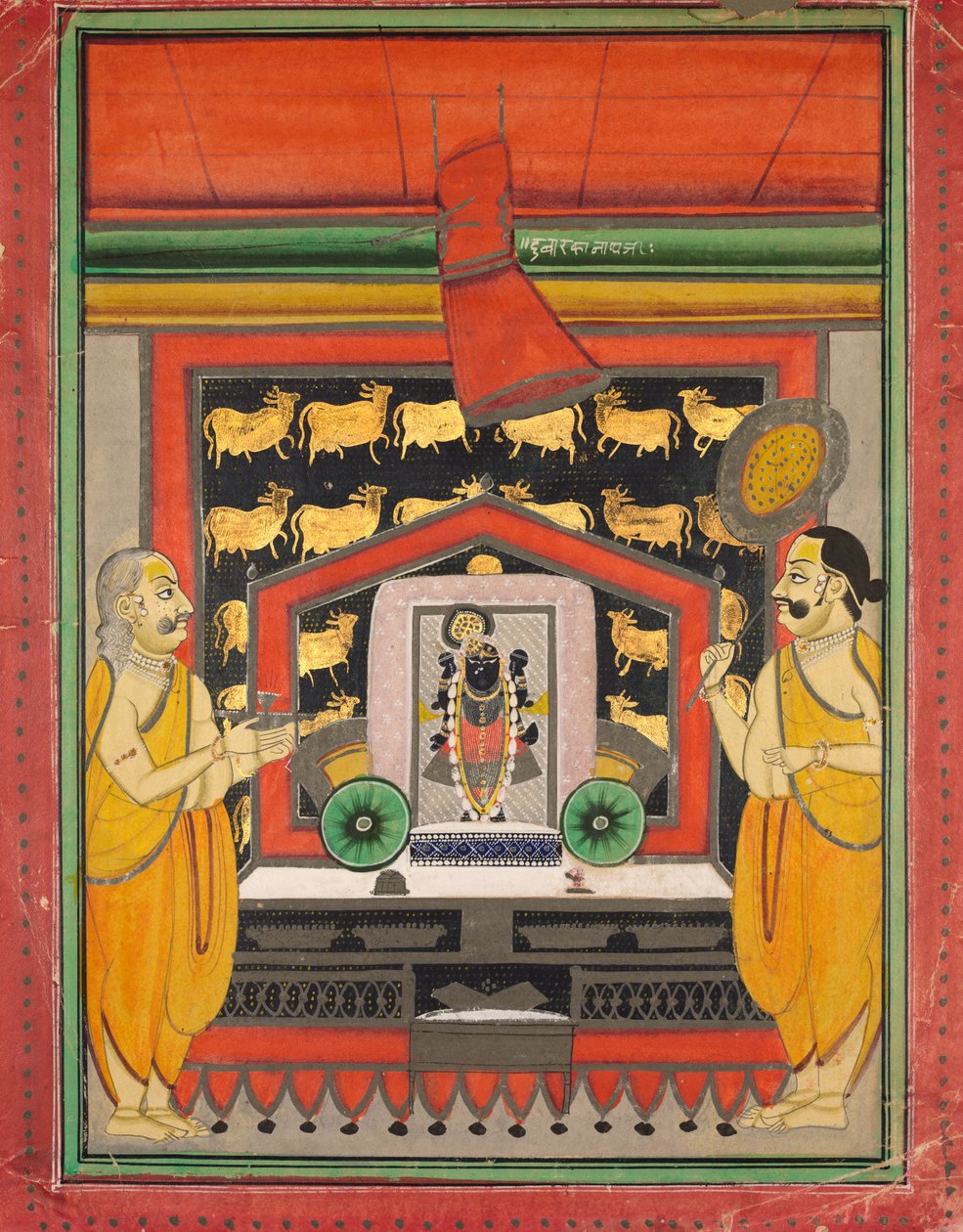 Kankroli Dubarakanathji的Shri Dvarakanathji，1800年代中期。 作者 不明