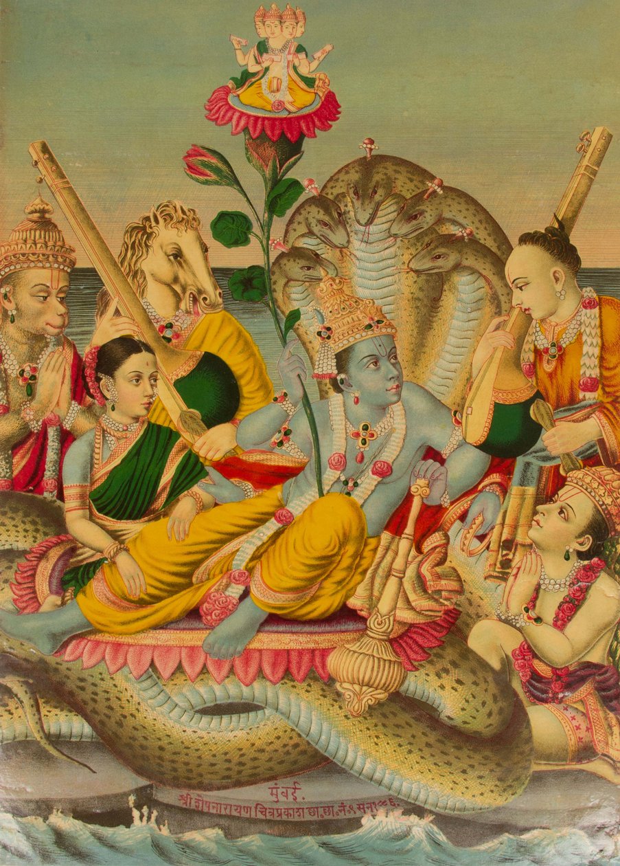 Shri Sheshanarayana, Vishnu Narayana on Shesha, 1886. 作者 不明