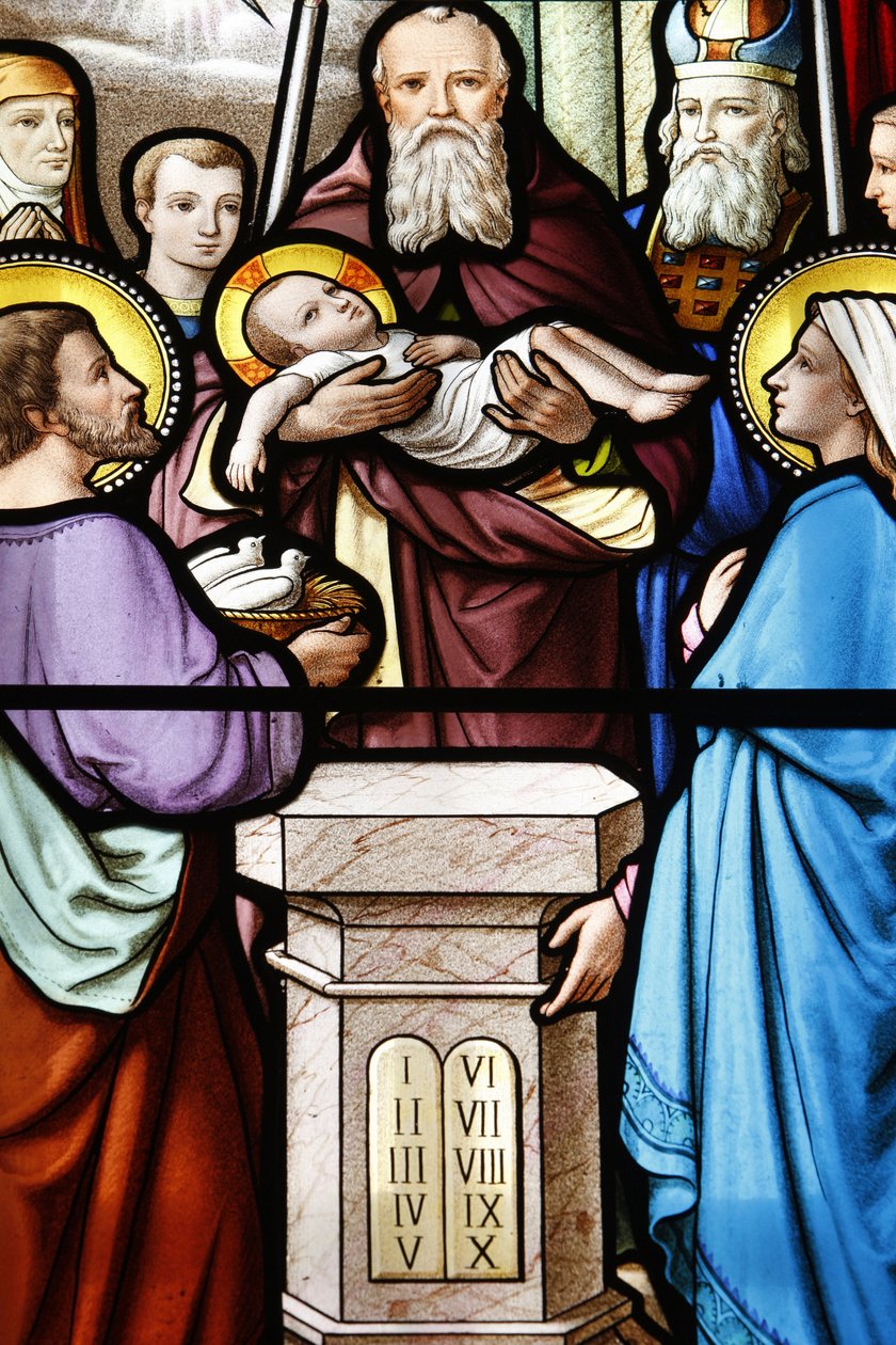 Shrine of Our Lady of la Salette Stained glass window Presentation of Jesus at the Temple, La Salette, France 作者 不明