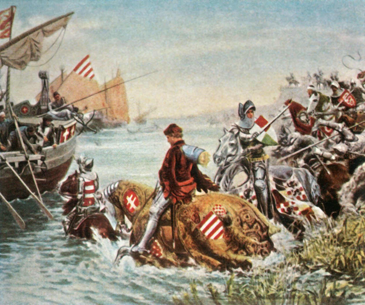 1396年，尼科波利斯（Nicopolis）战役结束后，西吉斯蒙德（Sigismund）被营救。 作者 不明