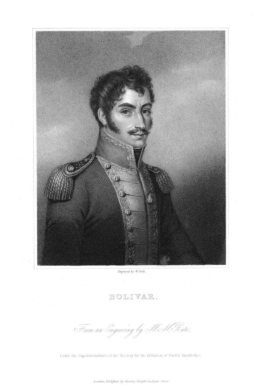 西蒙·玻利瓦尔（Simon Bolivar），19世纪南美革命者 作者 不明