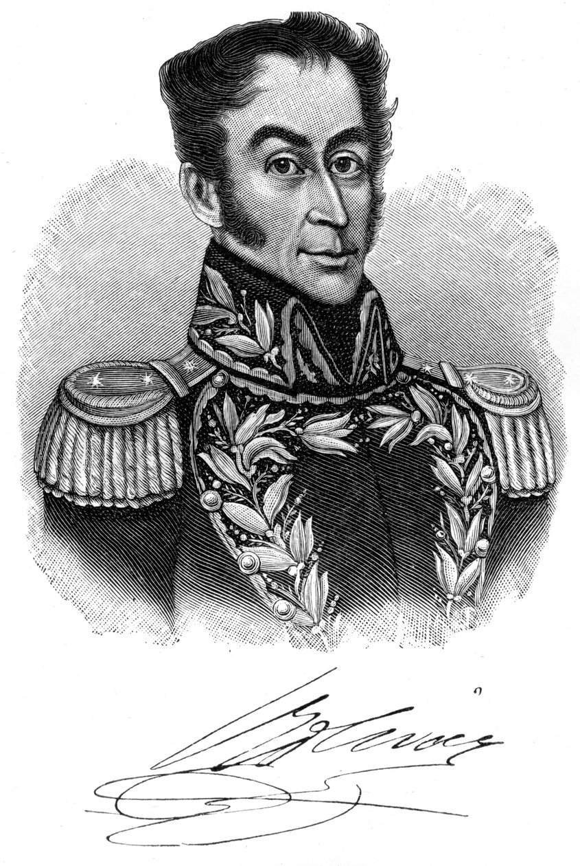 西蒙·玻利瓦尔（Simon Bolivar），19世纪南美革命领袖，1901年 作者 不明
