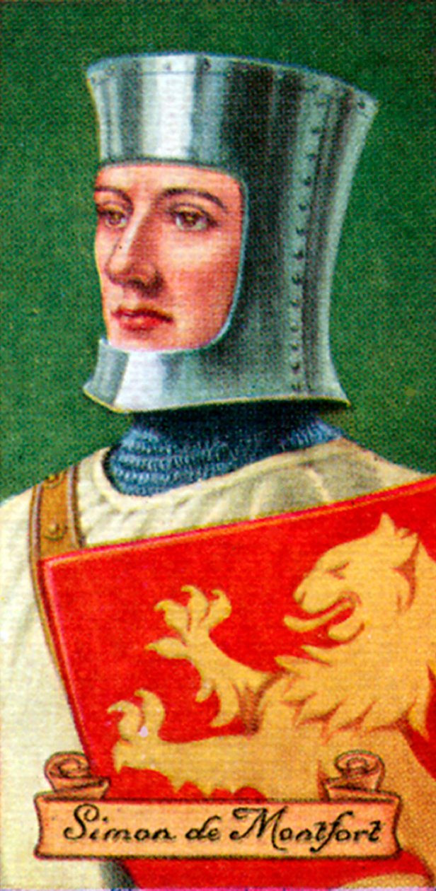 西蒙·德·蒙福特（Simon de Montfort），摘自一系列香烟卡，1935年 作者 不明
