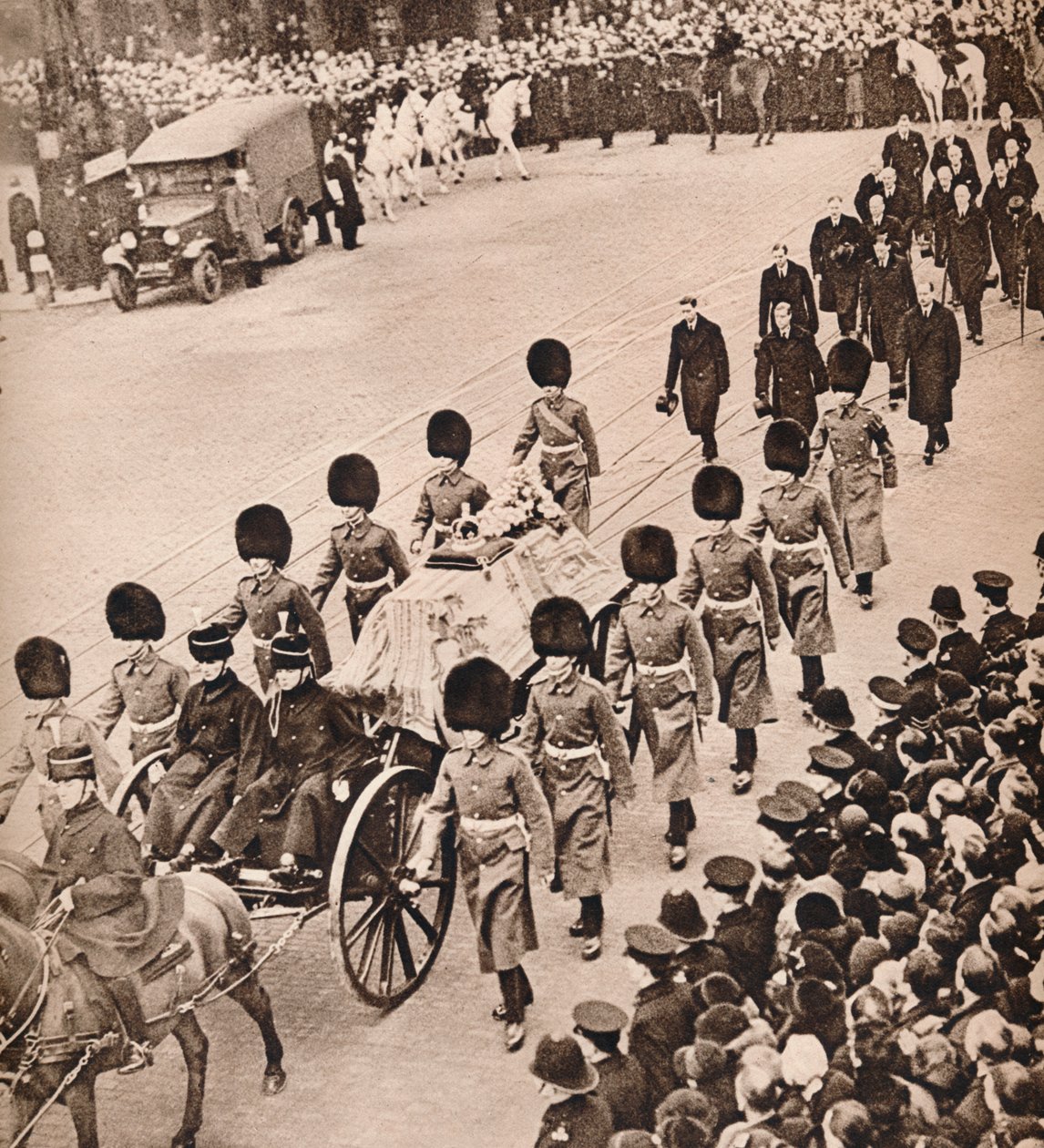 简单的je下：乔治国王棺木，皇家标准，1936年 作者 不明