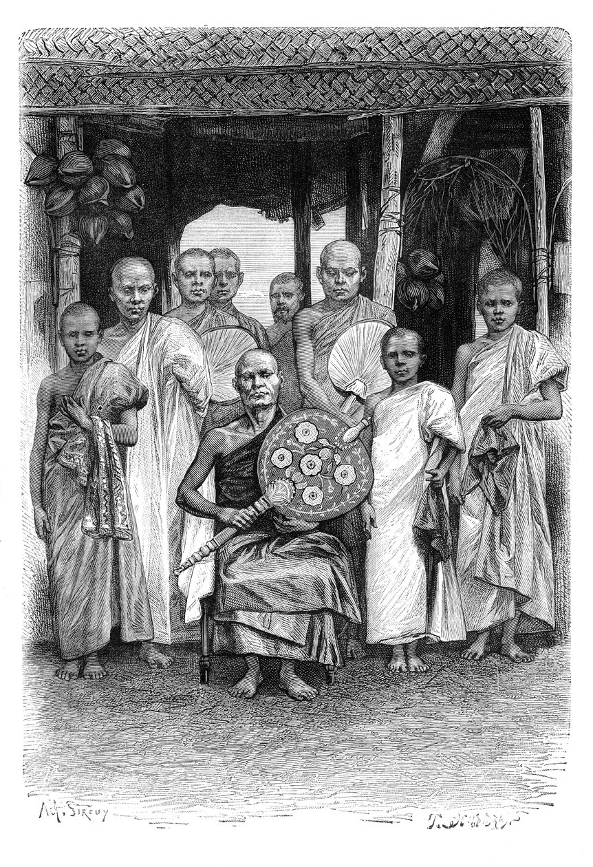 僧伽罗佛教僧侣，斯里兰卡，1895年 作者 不明