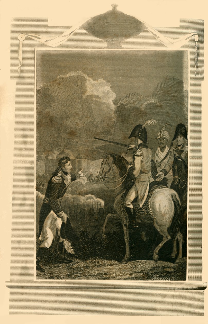 亚瑟·威尔斯利爵士（Arthur Wellesley）爵士于1816年在阿塞耶战役（1803，1816）中指挥。 作者 不明